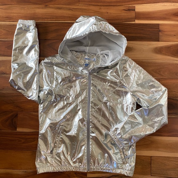 adidas Jackets & Blazers - Adidas Originals Womens Silver ZIp Up JACKET Small